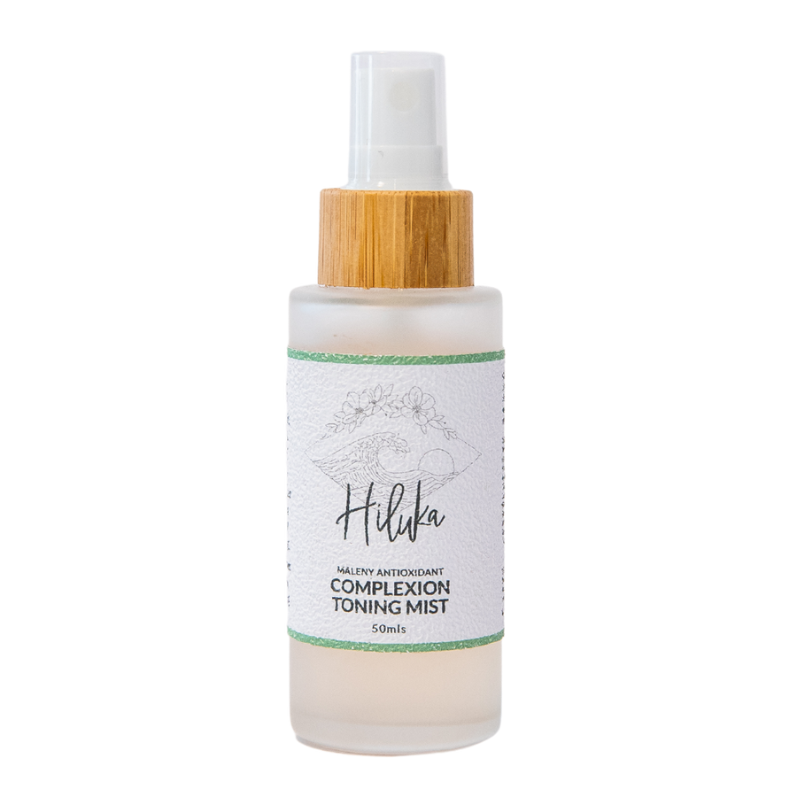 Hiluka Maleny Antioxidant Complexion Toning Mist - This alcohol-free antioxidant-rich complexion toning mist, is infused with rich berry extracts of Bilberry, Goji and Blueberries to fight free radical damage. Aloe Vera provides rapid expert hydration with floral and fruity aromas of Jasmine, Geranium, Lemon and Grapefruit.